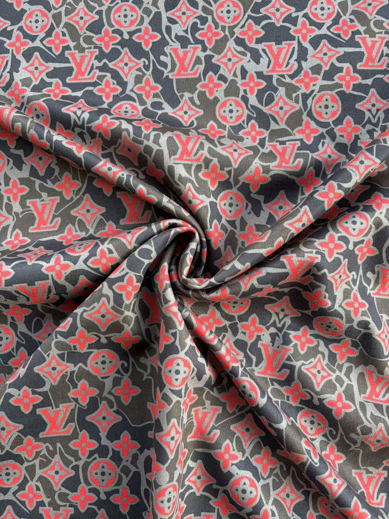 New LV Camo Suede Upholstery Fabric for DIY Crafts Headliner