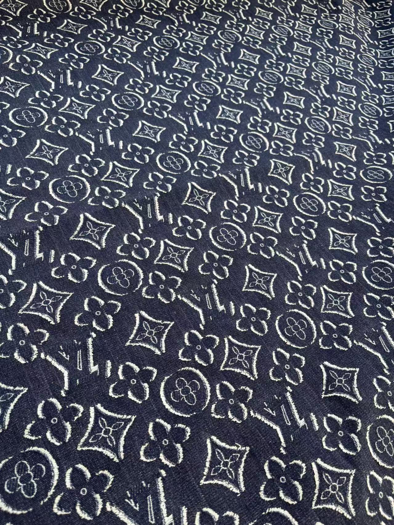 Texture LV Denim Sewing Fabric for DIY Projects Sneakerhead