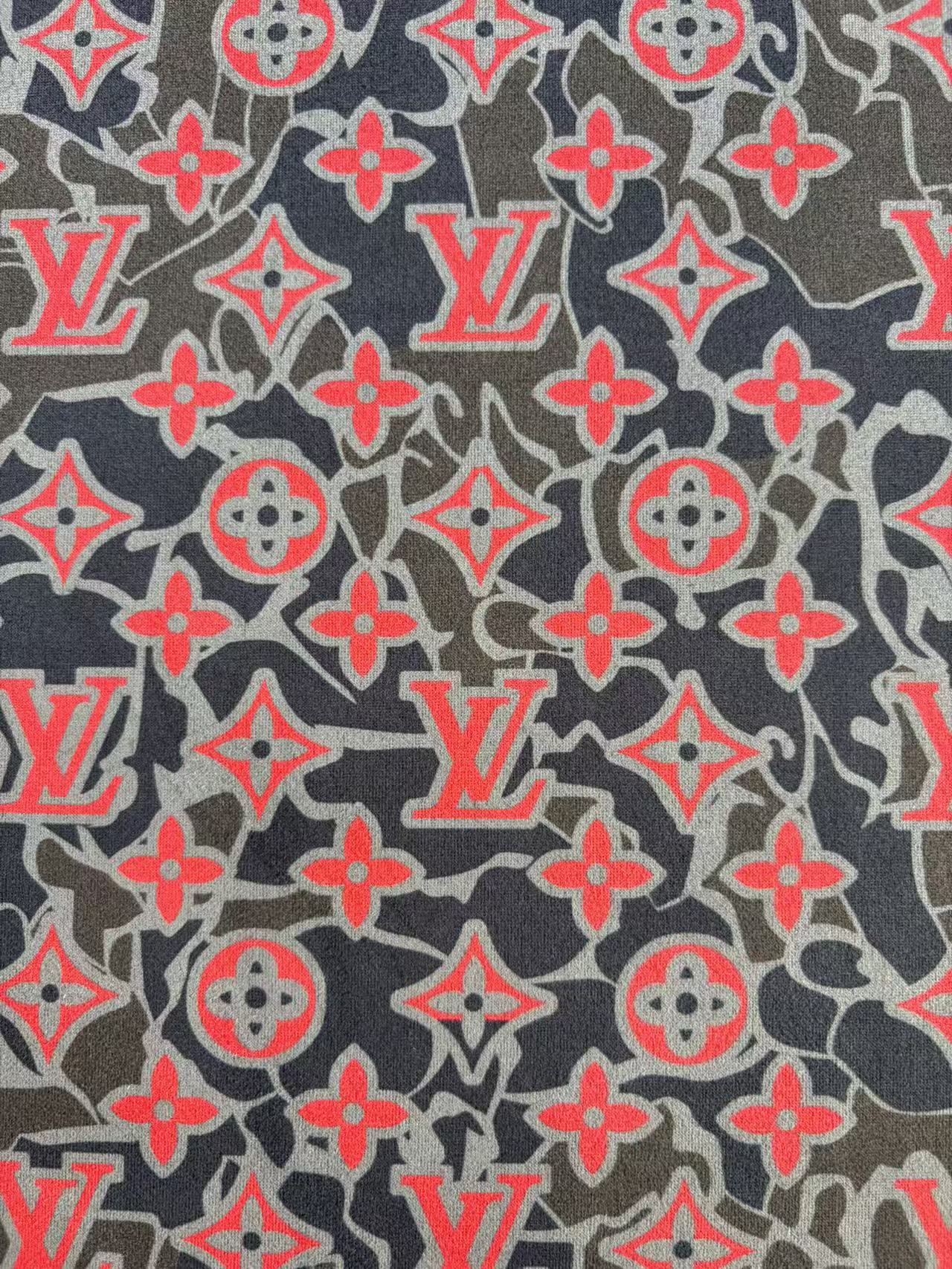 New LV Camo Suede Upholstery Fabric for DIY Crafts Headliner
