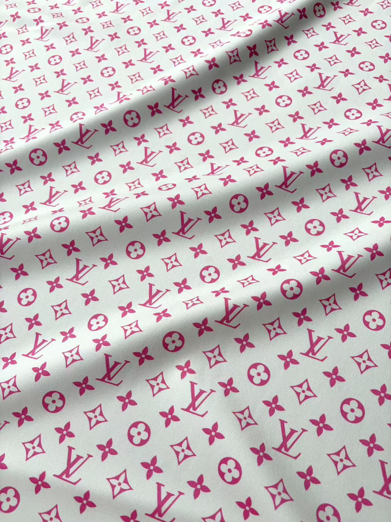 Baby Pink Louis Vuitton Suede Upholstery Headliner Fabric