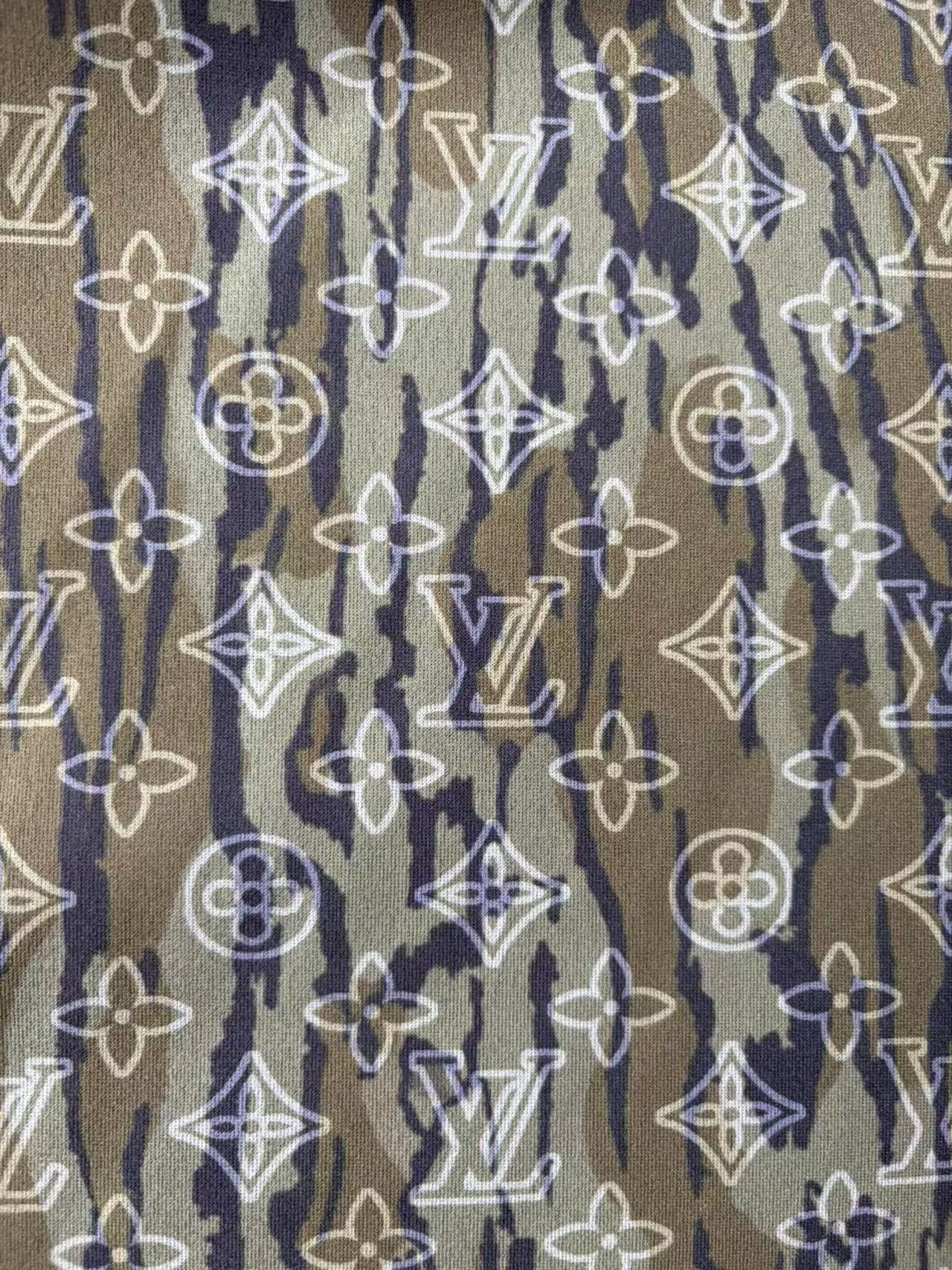 New Camo LV Suede Fabric Car Headliner Upholstery