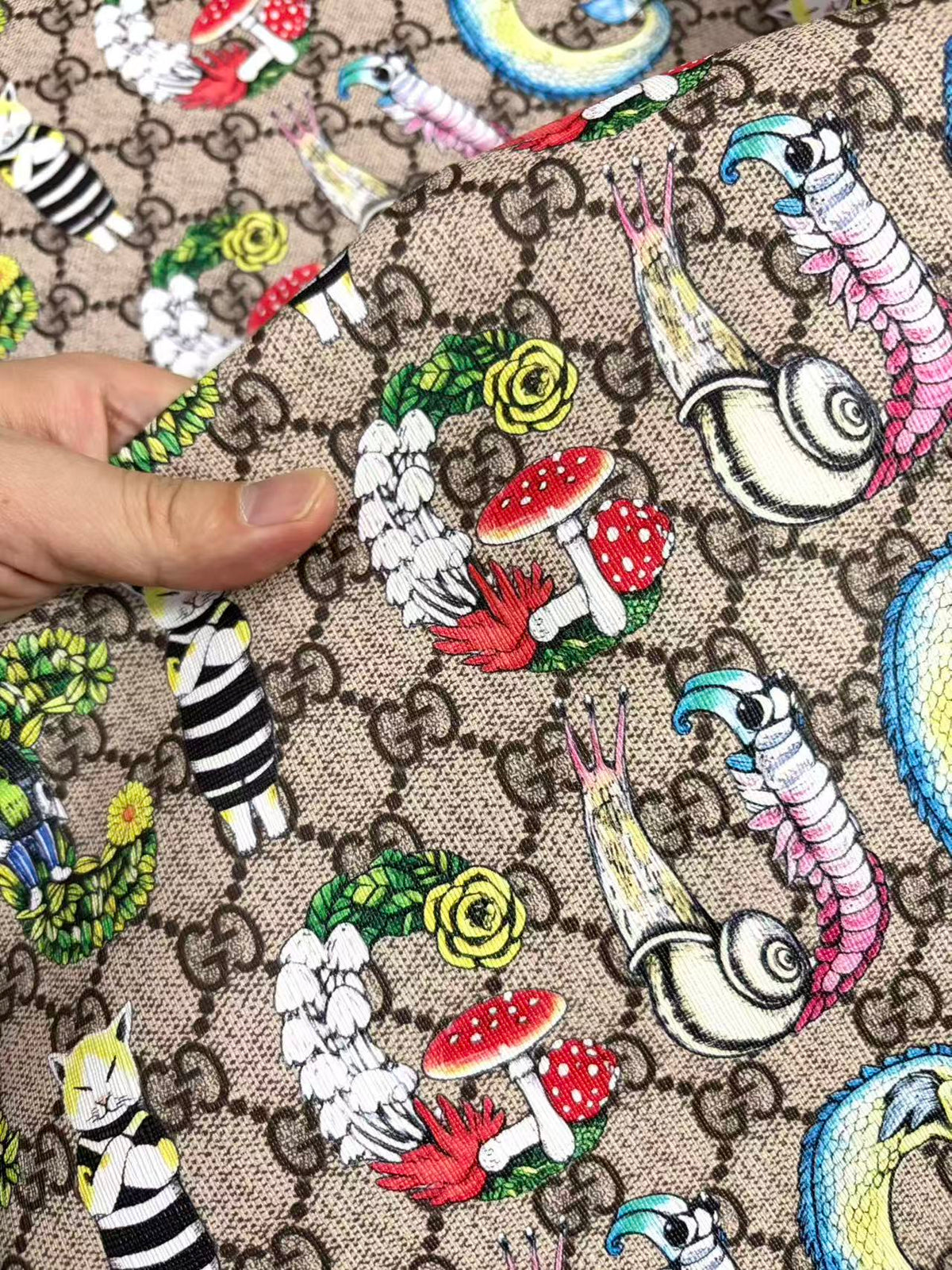 New Gucci Leather Sheet Designer Fabric for Upholstery Sneaker Custom