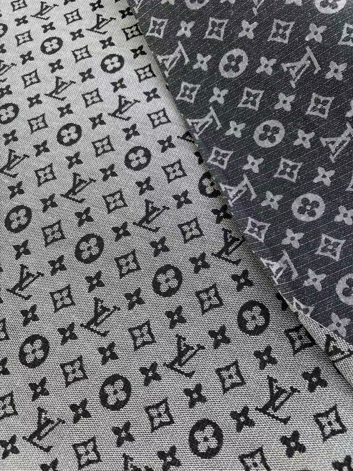 Black White LV Jacquard Fabric for Upholstery Sewing Projects