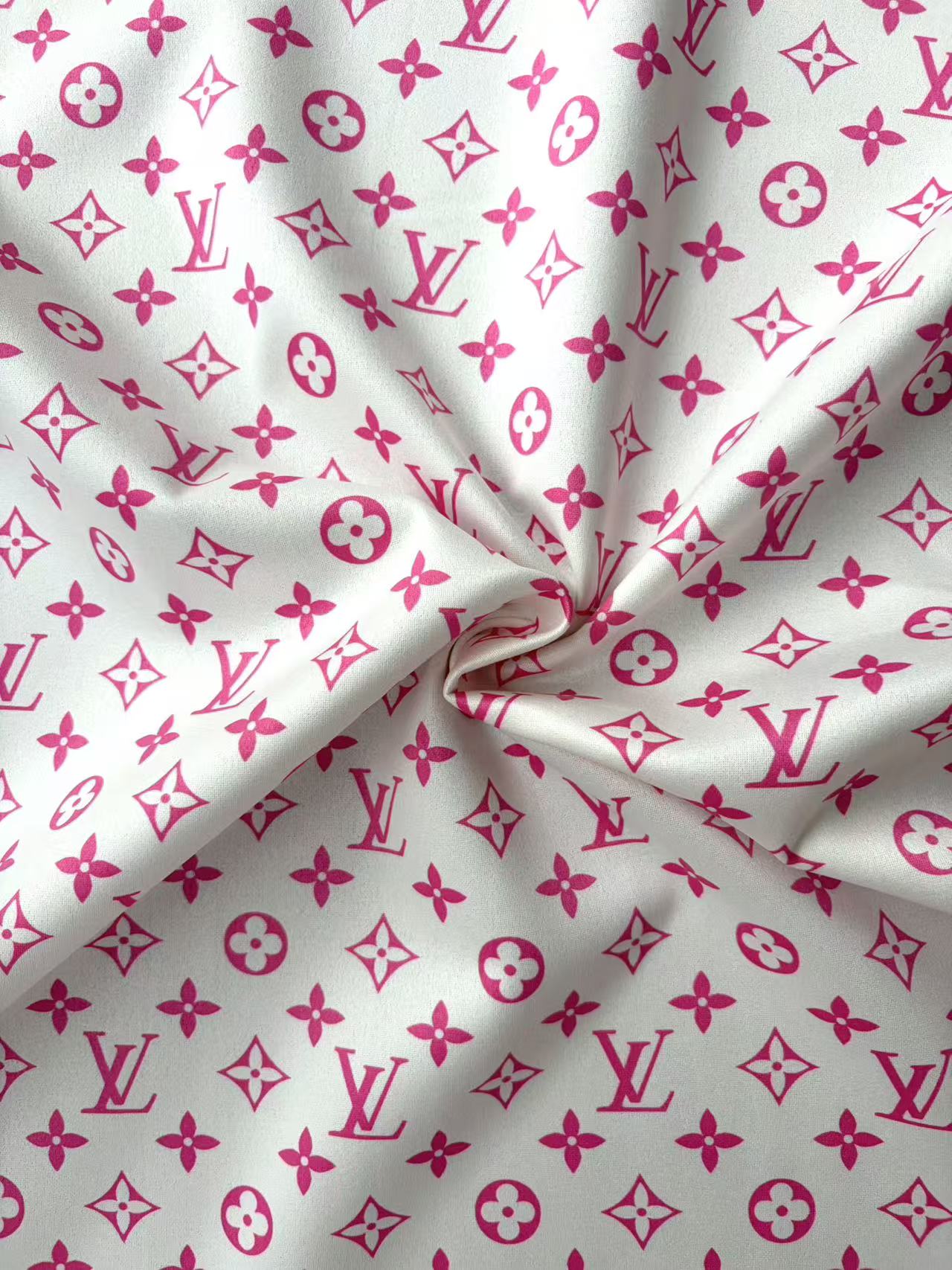 Baby Pink Louis Vuitton Suede Upholstery Headliner Fabric