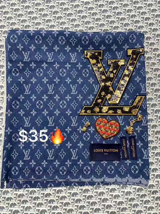Louis Vuitton Denim Fabric Bundle Sale Patches Tags