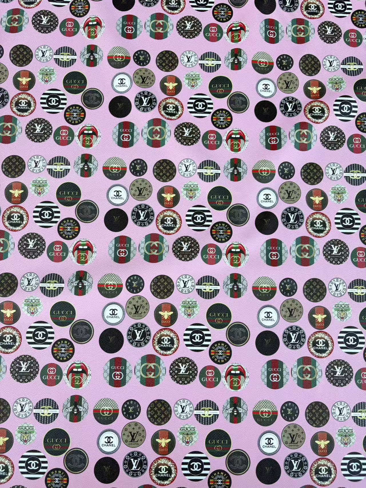 Multi-Brand LV Gucci Chanel Badge Leather Sheet Crafts DIY Materials