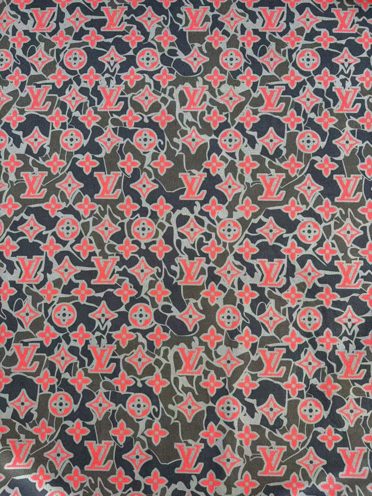 New LV Camo Suede Upholstery Fabric for DIY Crafts Headliner