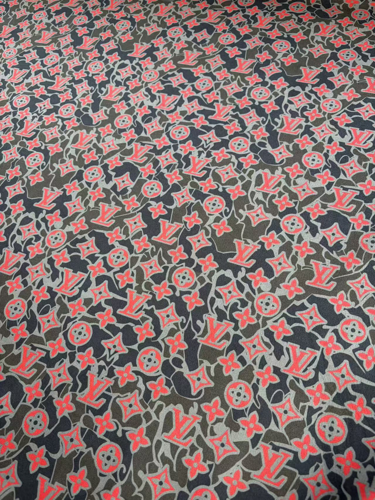New LV Camo Suede Upholstery Fabric for DIY Crafts Headliner