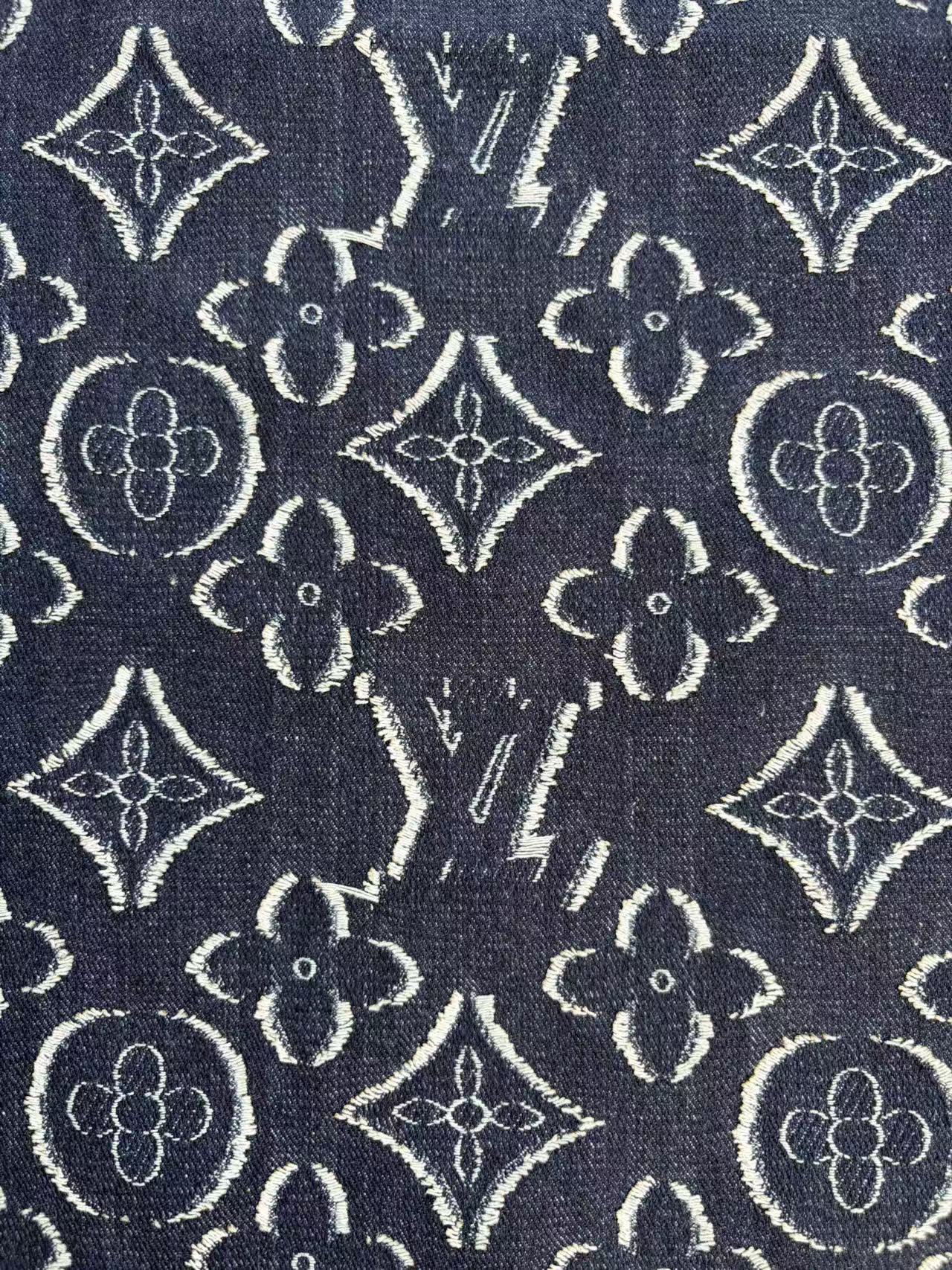 Texture LV Denim Sewing Fabric for DIY Projects Sneakerhead