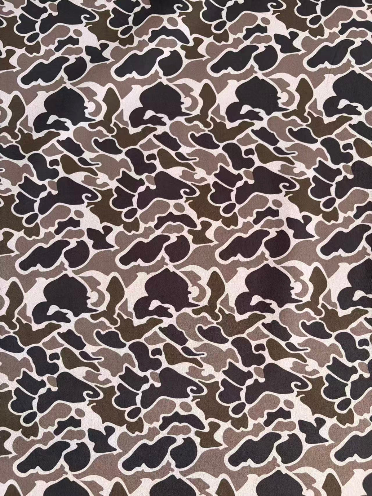 Black Grey Camo Stretchy Suede for DIY Car Headliner Upholstery Projects
