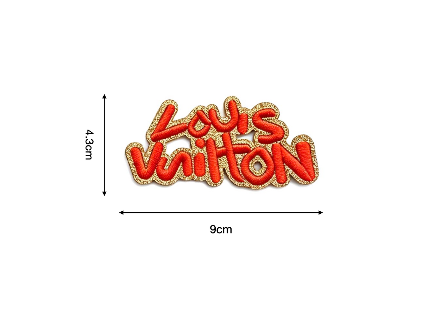 Embroidery LV iron on Patches Custom Clothing Jackets