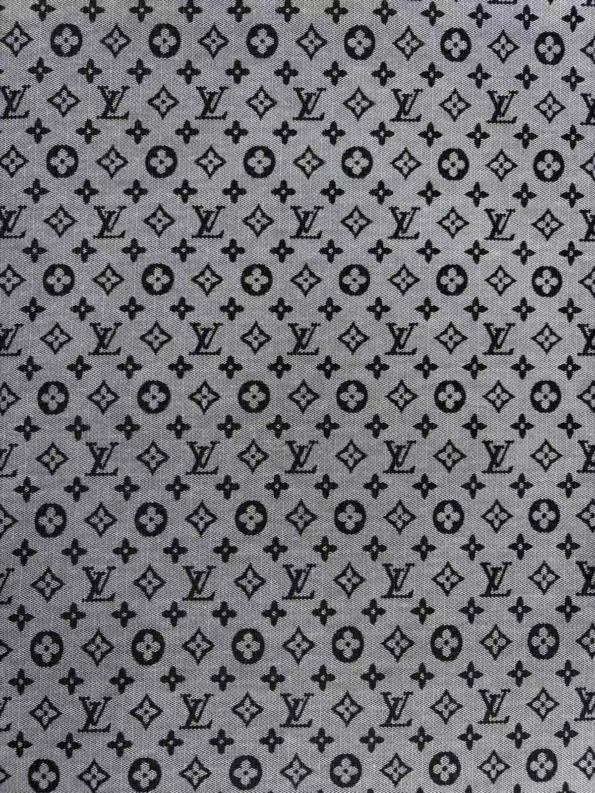 Black White LV Jacquard Fabric for Upholstery Sewing Projects