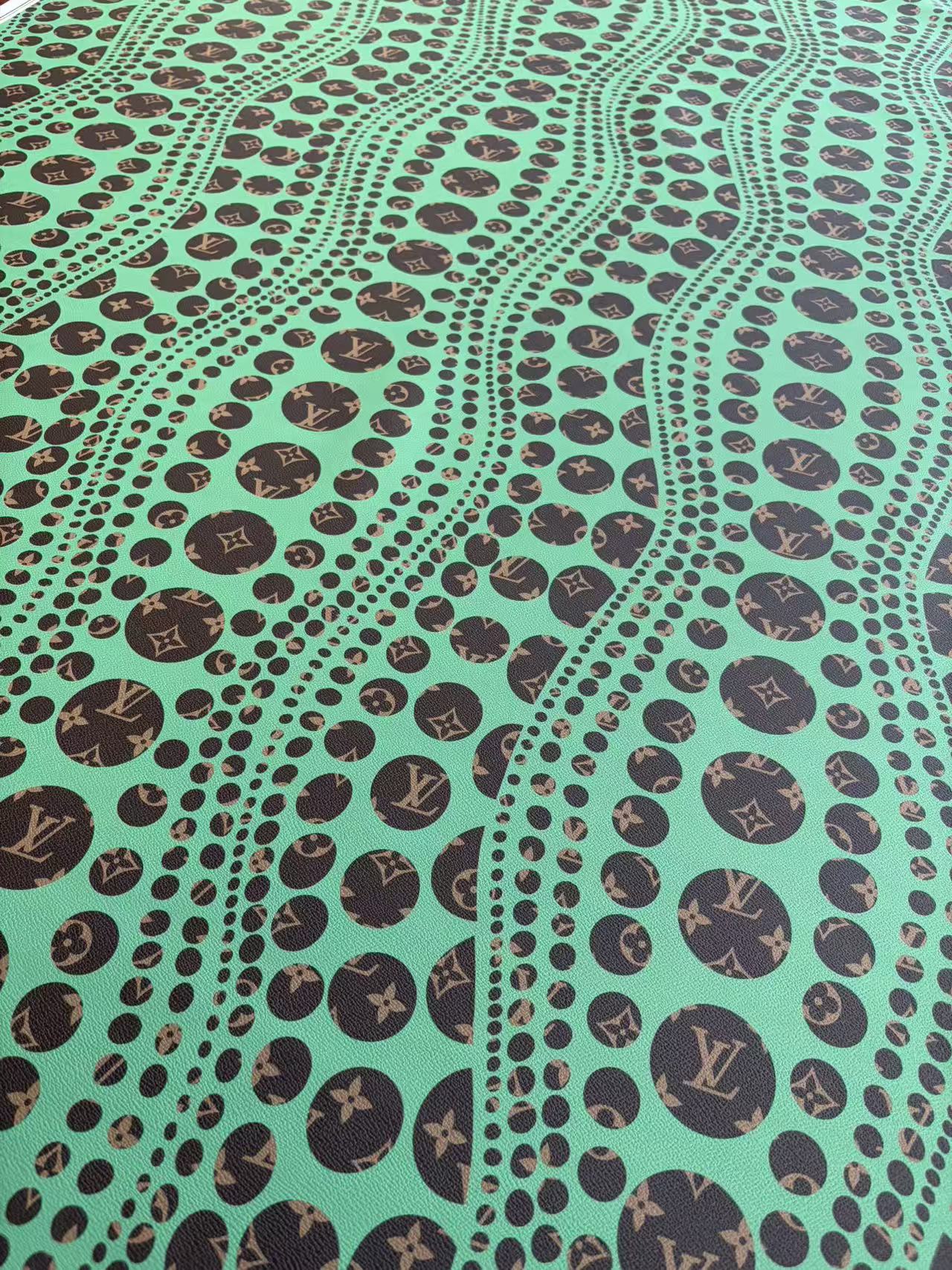 Yayoi Kusama Louis Vuitton Leather Designer Fabric for Bag Repaid DIY Crafts