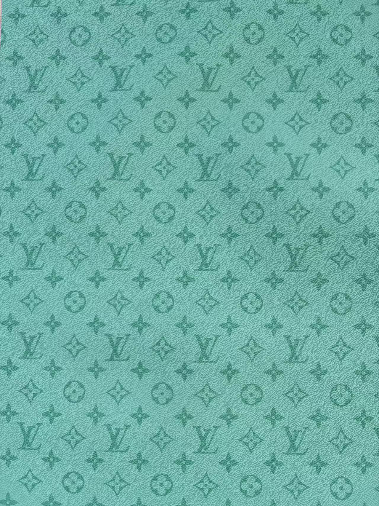 Light Green Louis Vuitton Leather Sheet Designer Fabric for Crafts DIY Hobbylobby
