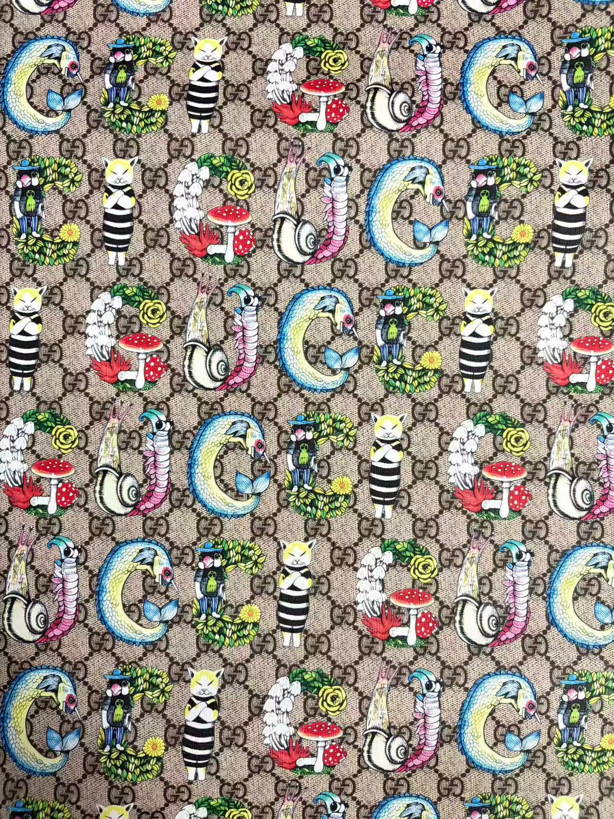 New Gucci Leather Sheet Designer Fabric for Upholstery Sneaker Custom