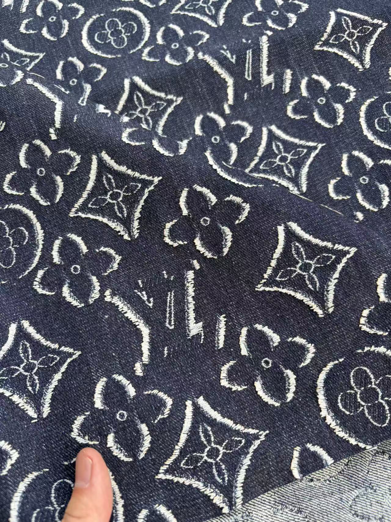 Texture LV Denim Sewing Fabric for DIY Projects Sneakerhead