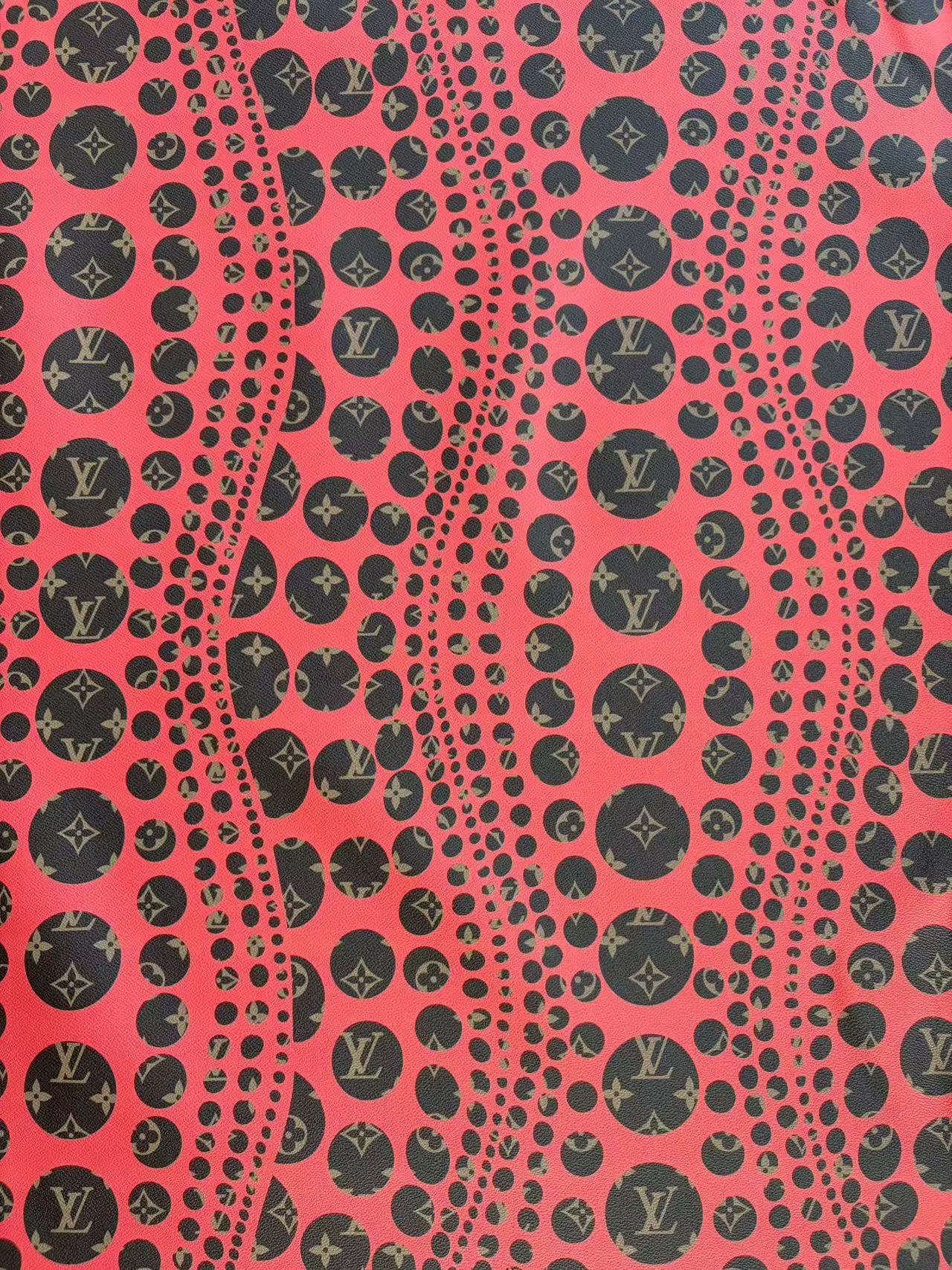 Yayoi Kusama Louis Vuitton Leather Designer Fabric for Bag Repaid DIY Crafts