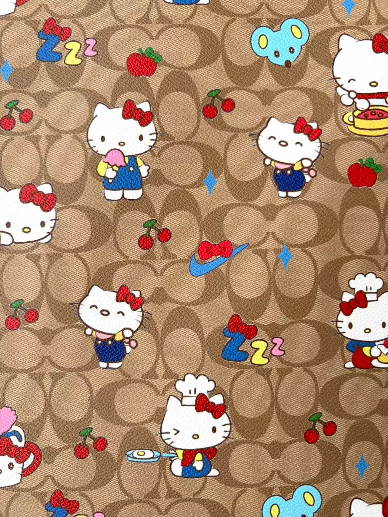 Coach Hello Kitty Leather Sheet for DIY Crafts Projects