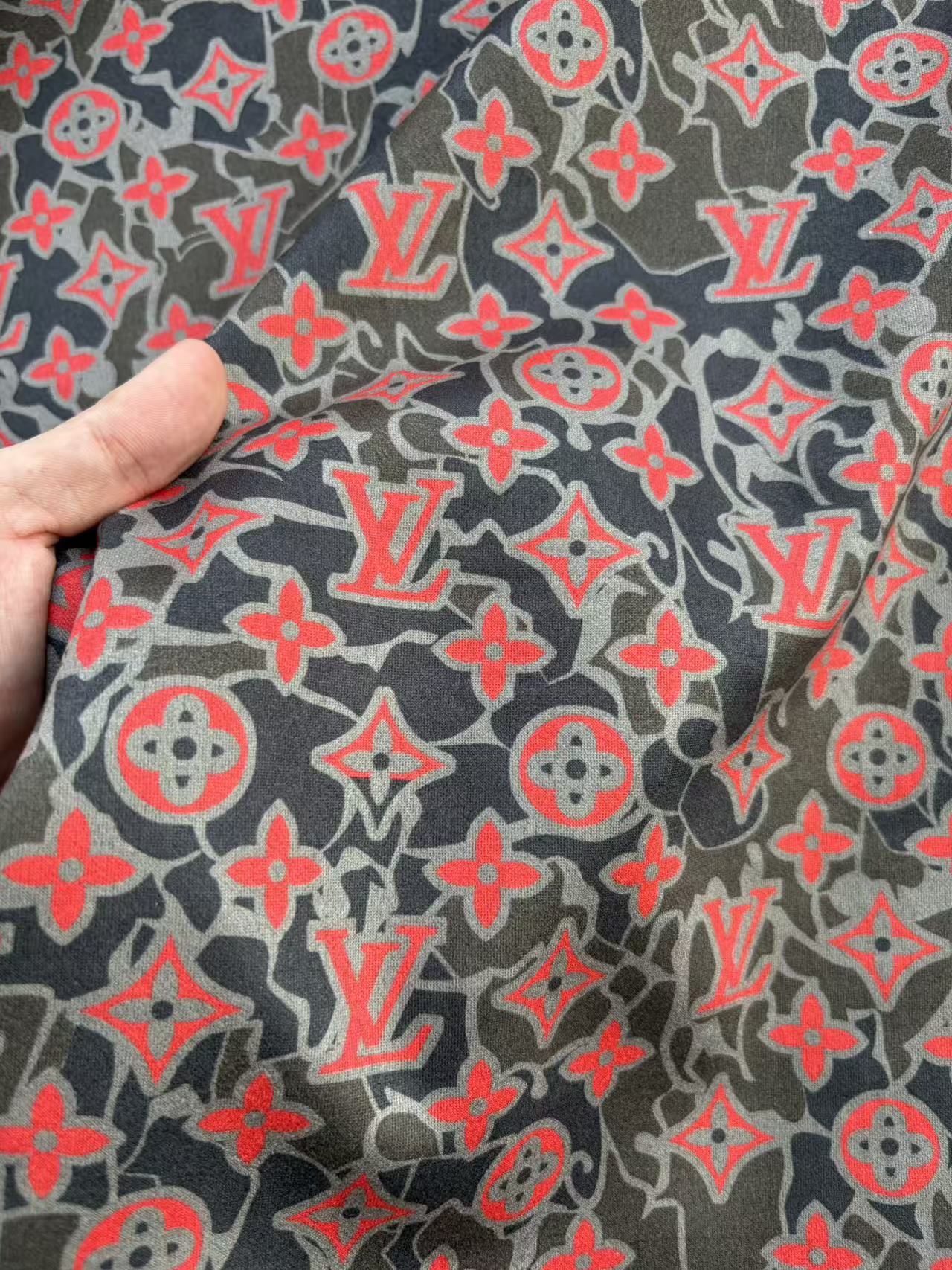 New LV Camo Suede Upholstery Fabric for DIY Crafts Headliner