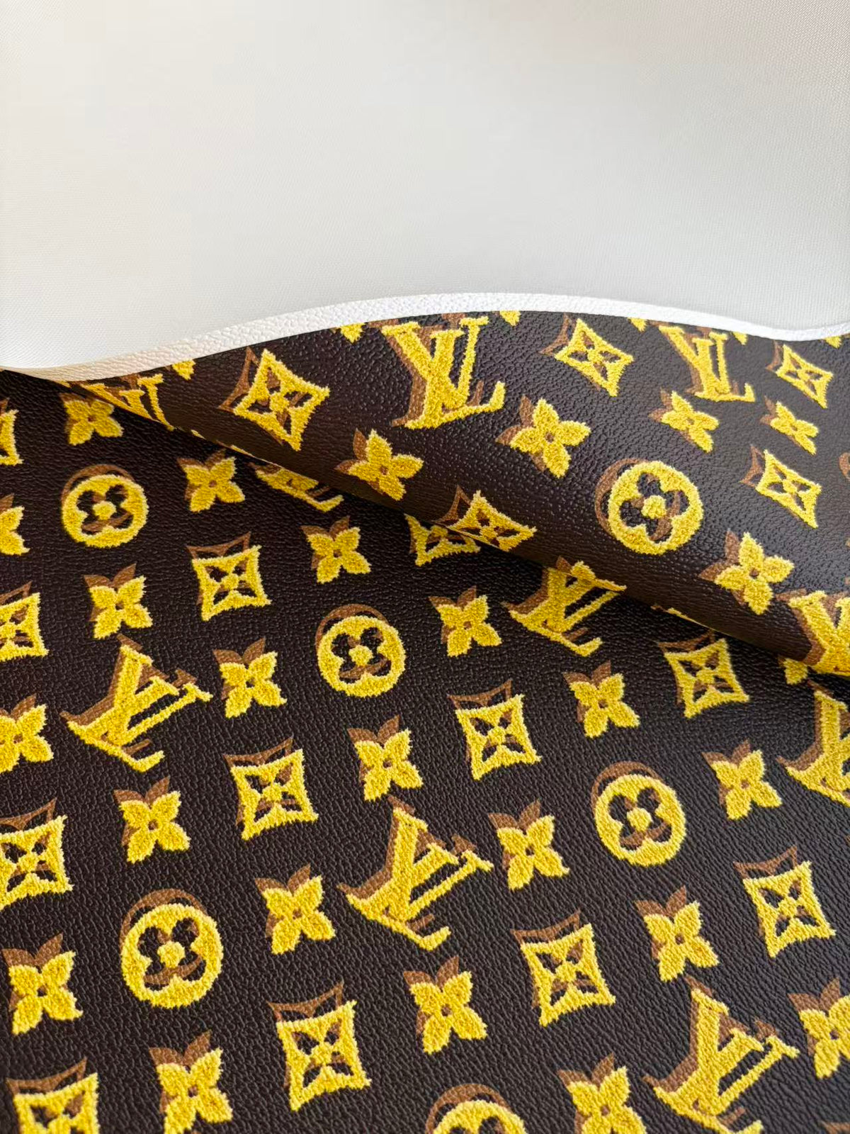 New Yellow Louis Vuitton Designer Leather Sheet for DIY Custom bag Repair