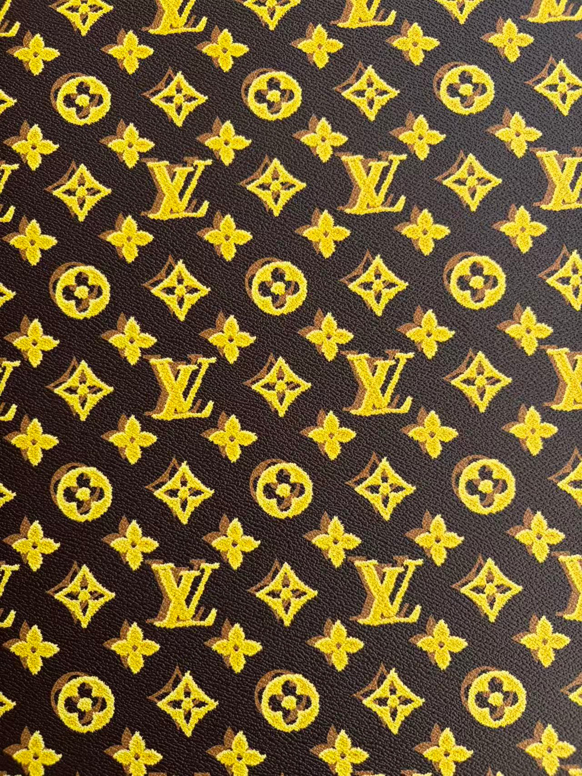 New Yellow Louis Vuitton Designer Leather Sheet for DIY Custom bag Repair