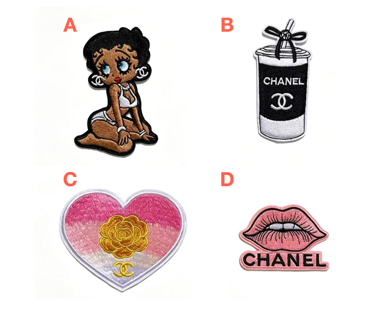 Embroidery Chanel Patches Custom Clothing Jackets