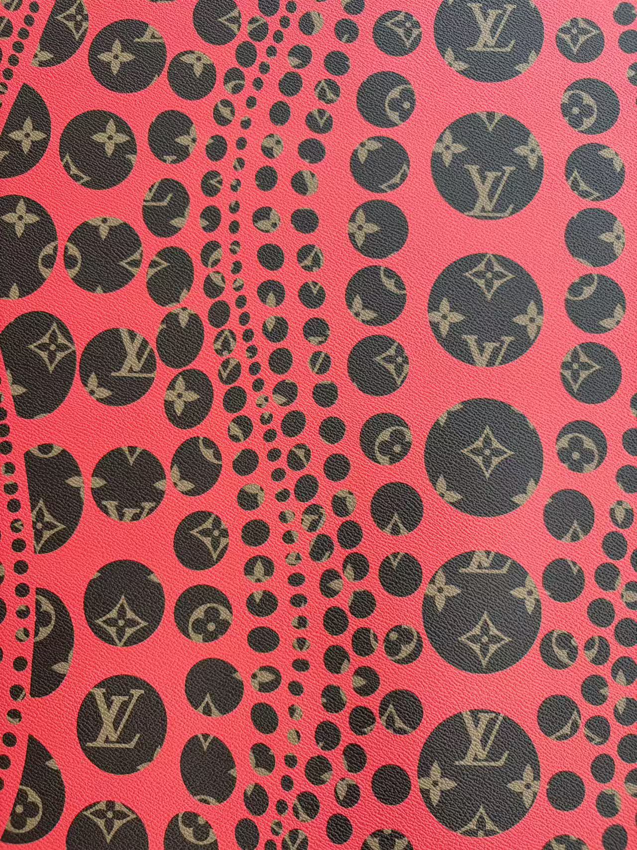 Yayoi Kusama Louis Vuitton Leather Designer Fabric for Bag Repaid DIY Crafts