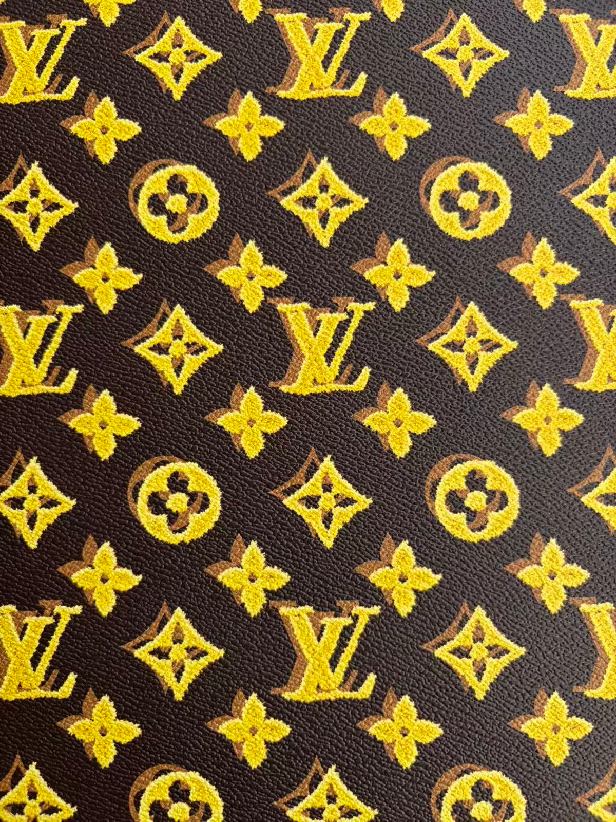 New Yellow Louis Vuitton Designer Leather Sheet for DIY Custom bag Repair