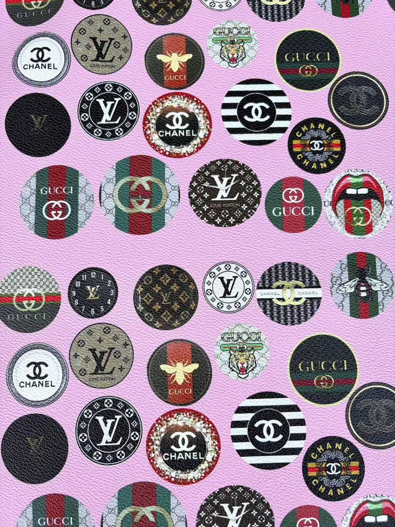 Multi-Brand LV Gucci Chanel Badge Leather Sheet Crafts DIY Materials