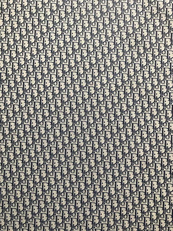 Navy Dior Fabric Leather Sheet