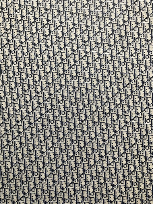 Navy Dior Fabric Leather Sheet