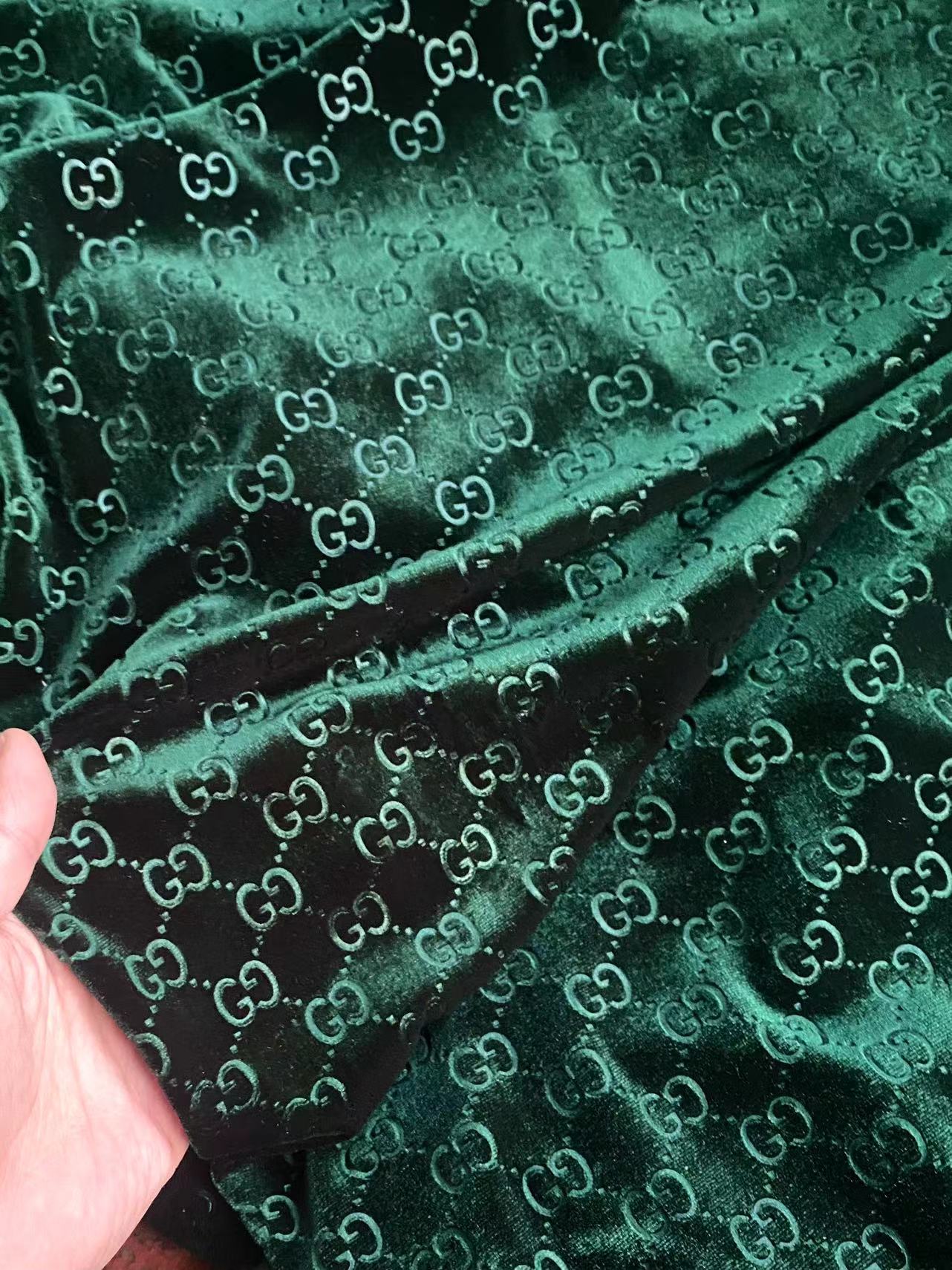 Deep Green Gucci Velvet Fabric