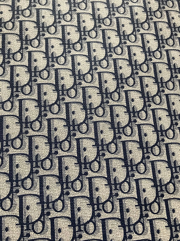 Navy DIor Fabric Leather Sheet