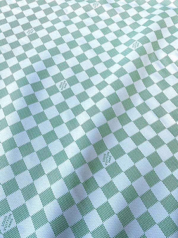 Fresh Green Damier LV Wallet Leather Custom Designer Fabric