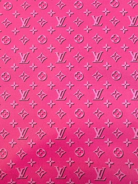 Hot Pink LV Leather