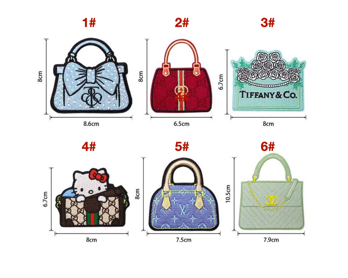 Embroidery LV iron on Patches Custom Clothing Jackets