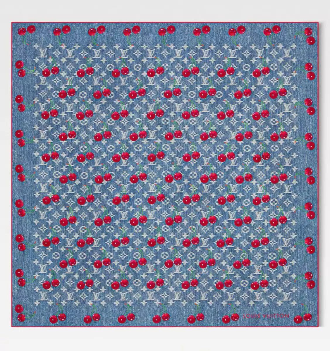 LV Cherry Silk Scarves (90×90cm)