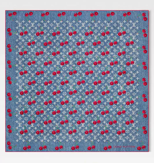 LV Cherry Silk Scarves (90×90cm)