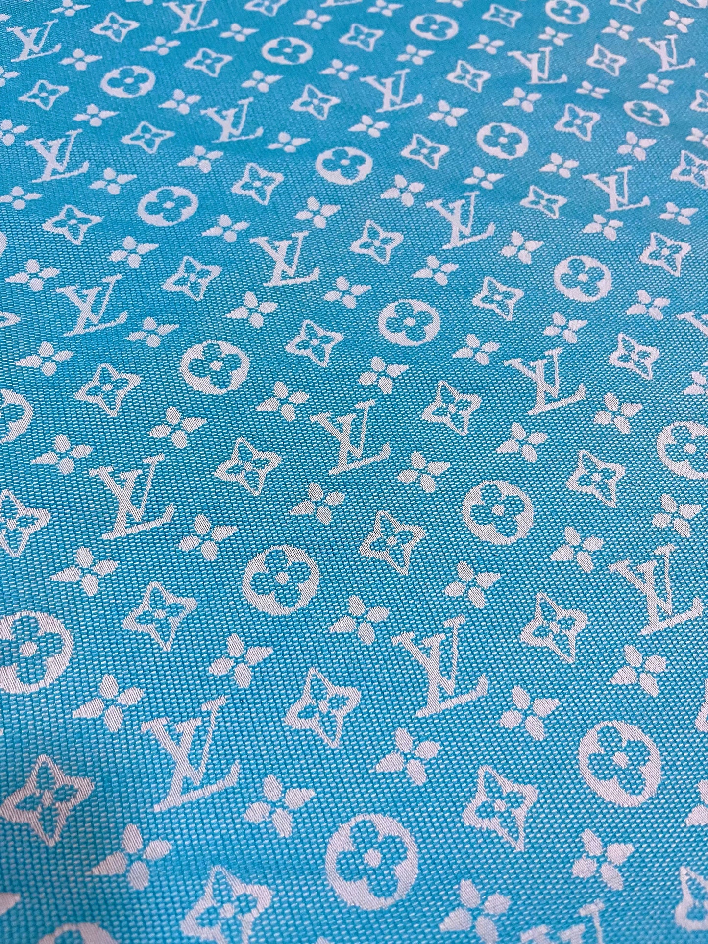 Clean Blue Summer Shirt Louis Vuitton Fabric for Handmade DIY Crafts