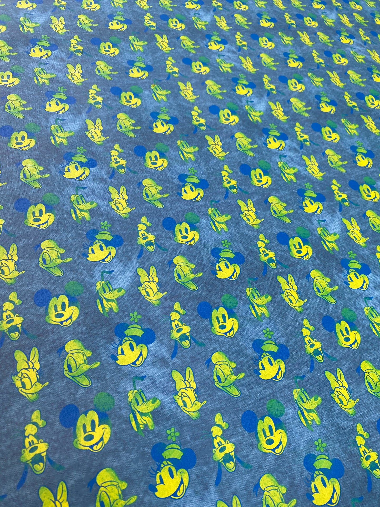 Mickey Mouse Faux Leather Vinly Leather Fabric for Handmade DIY Crafts