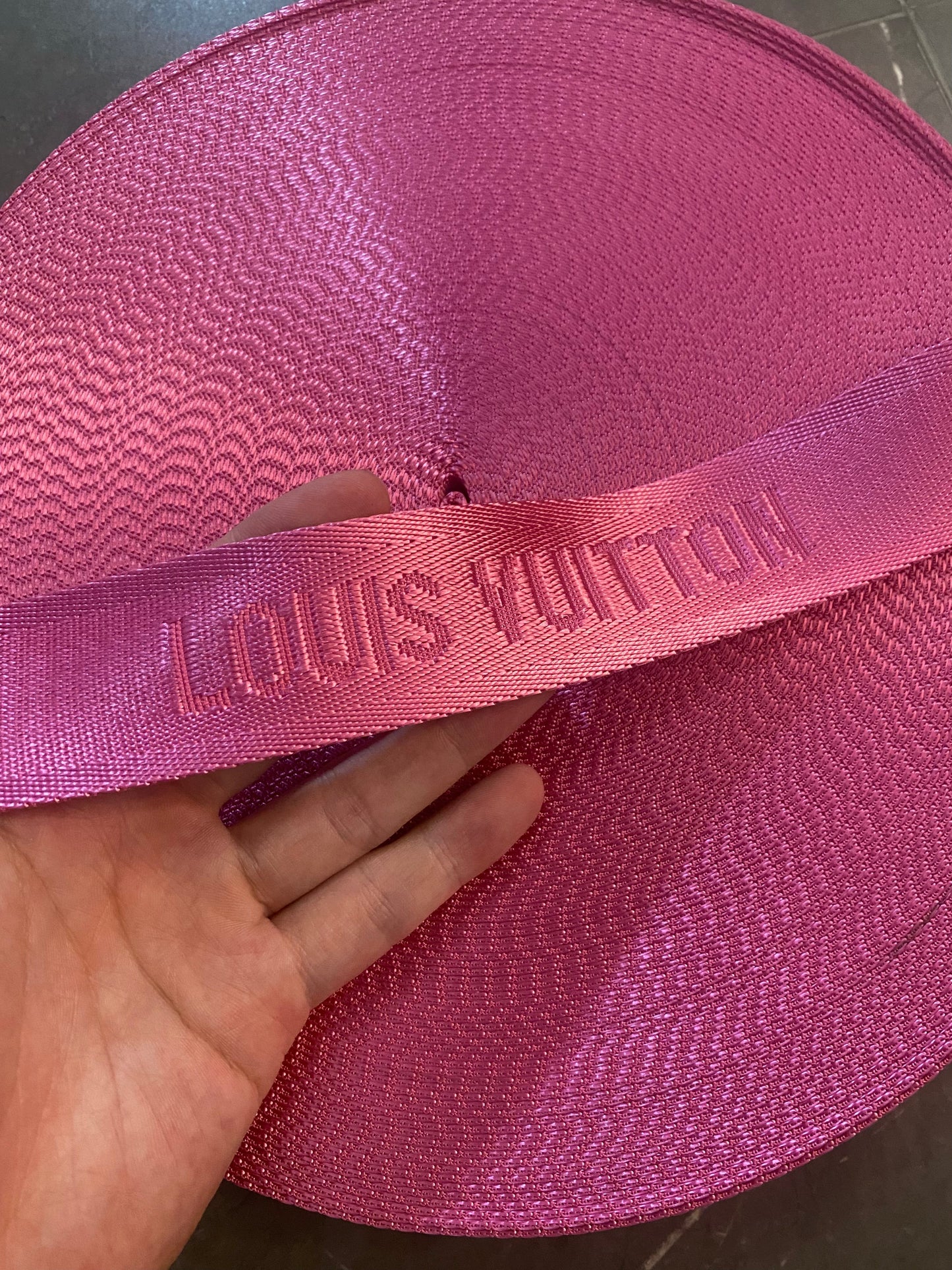 Hot Pink Louis Vuitton LV Bag Strap for Handmade DIY Crafts Upholstery