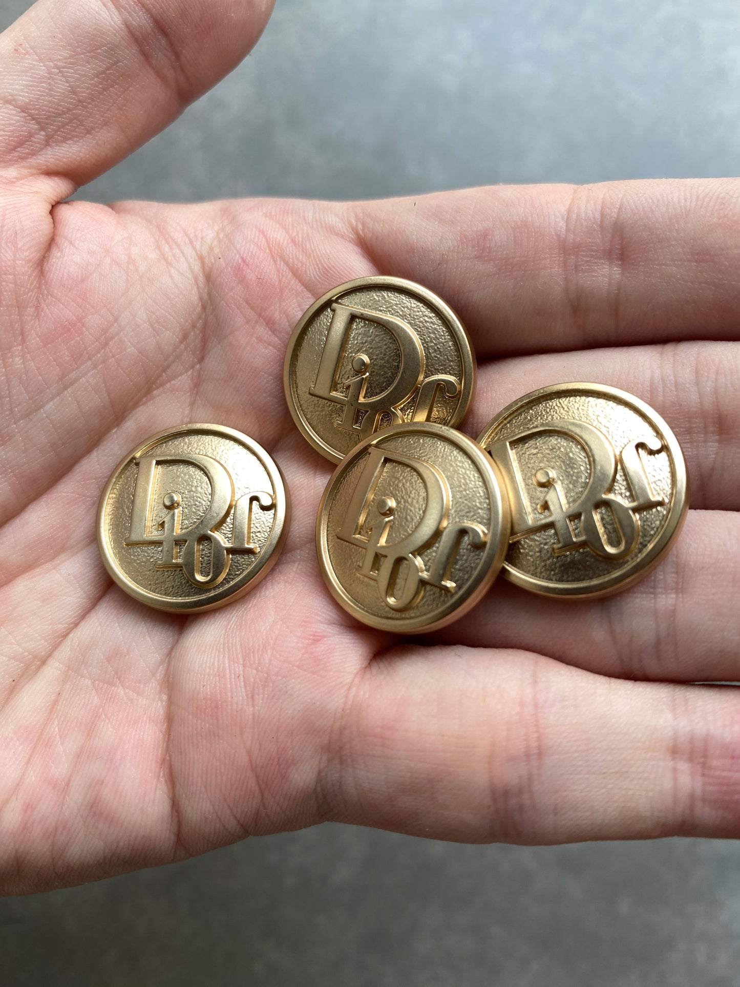 Golden Dior Button Clothing Accessory for Custom Apparel Bespoke DIY Crafts