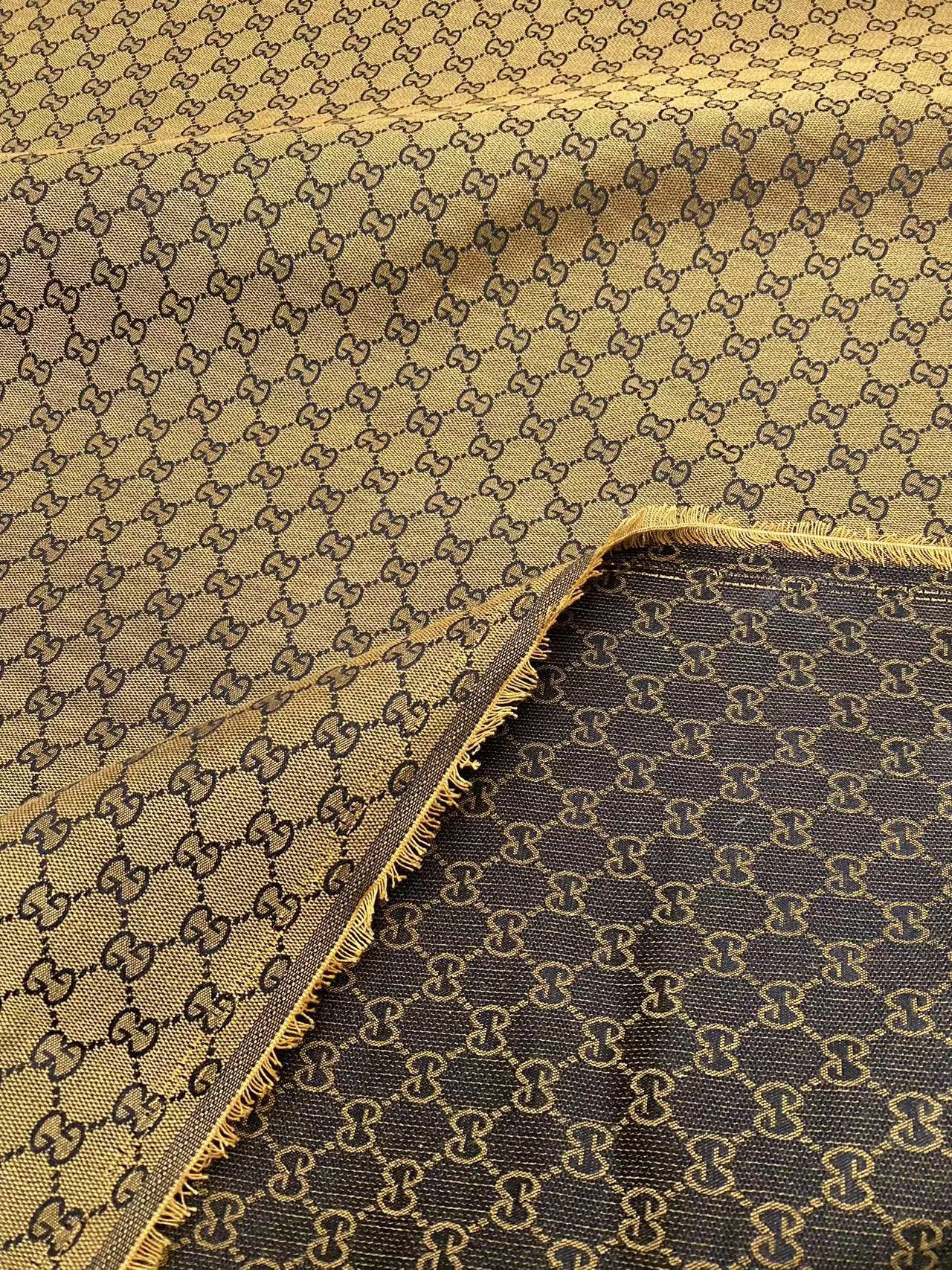 Classic Gucci Jacquard Fabric Yellow Handmade DIY Sewing Crafting Sneakers