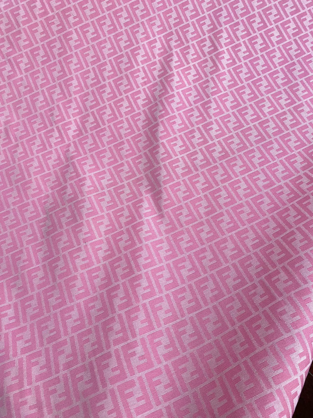 Girl Pink FF Fendi Jacquard Fabric for Sewing Custommade Handmade Car Upholstery