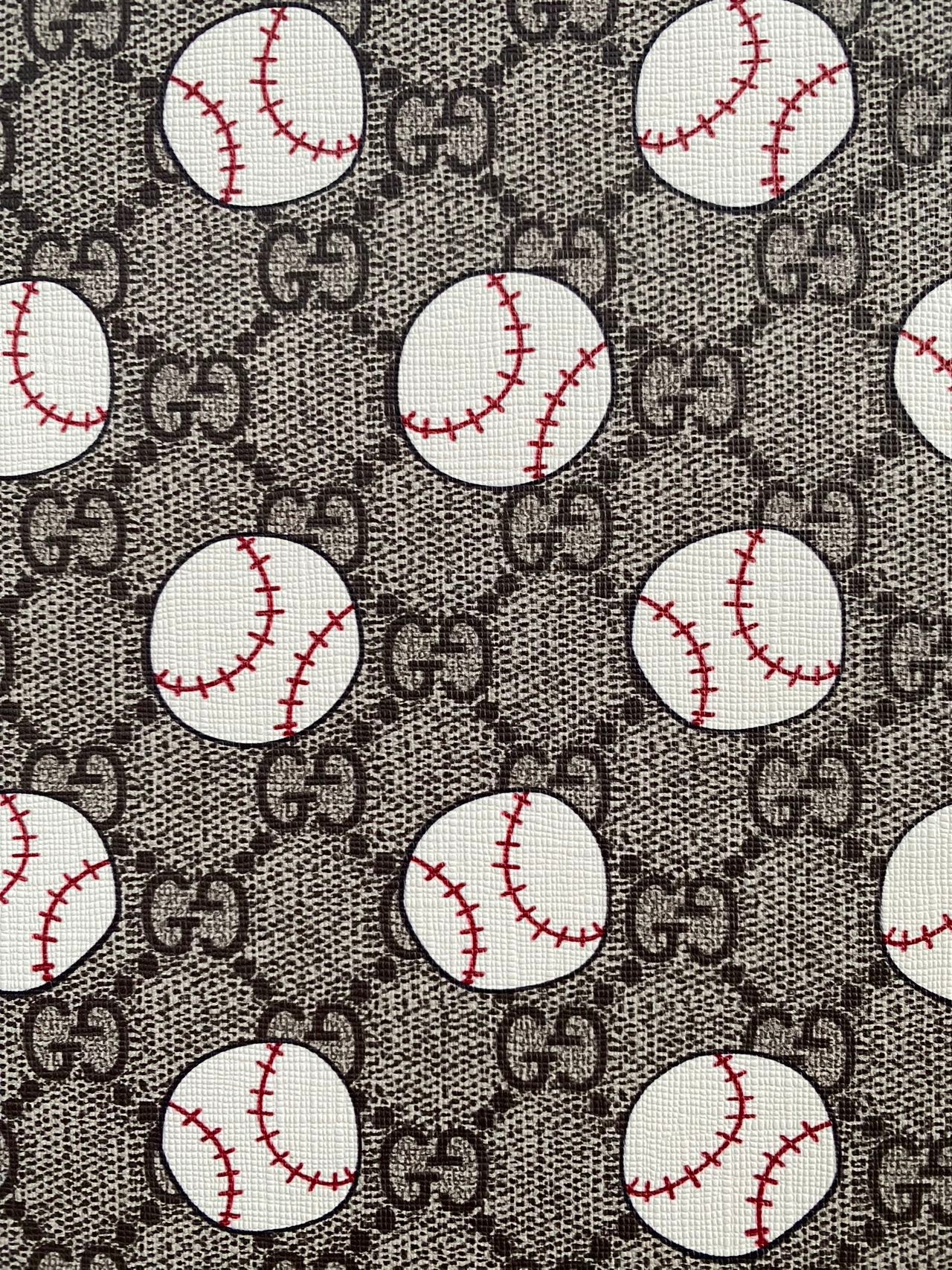 Gucci New Design Baseball GG Prints Leather Fabric for Custom Bag Upholstery DIY Watch Band