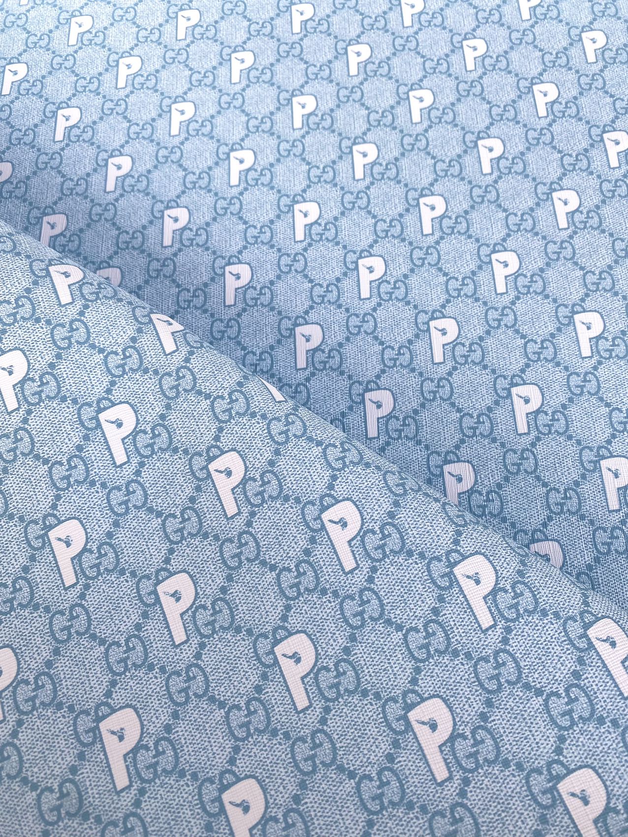 Gucci Palace Collab Faux Leather Designer Fabric for Custom Handmade Sewing Project