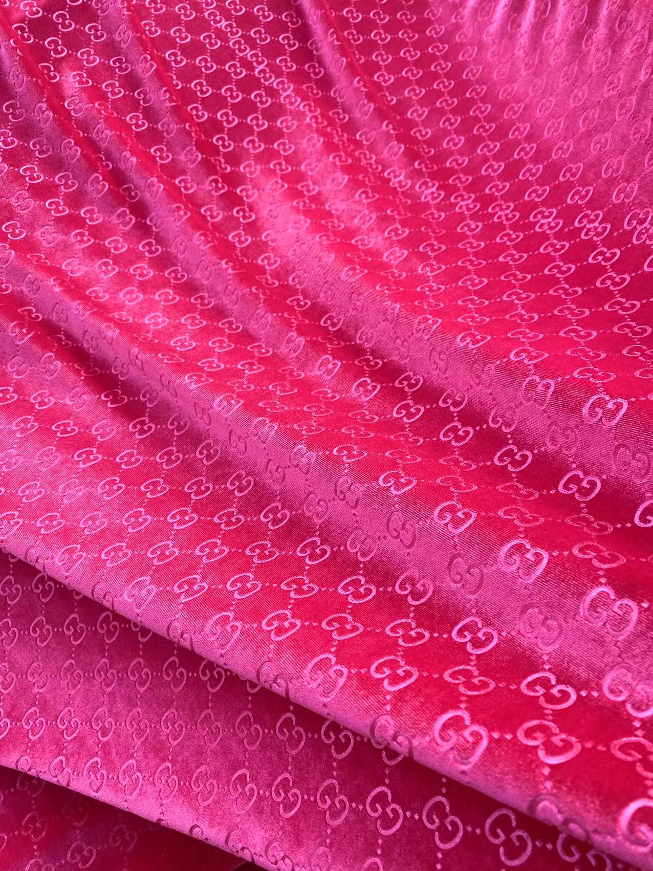 Luxury Hot Pink Gucci Velvet Fabric for Sneaker Custom Sewing Sofa Home Deco