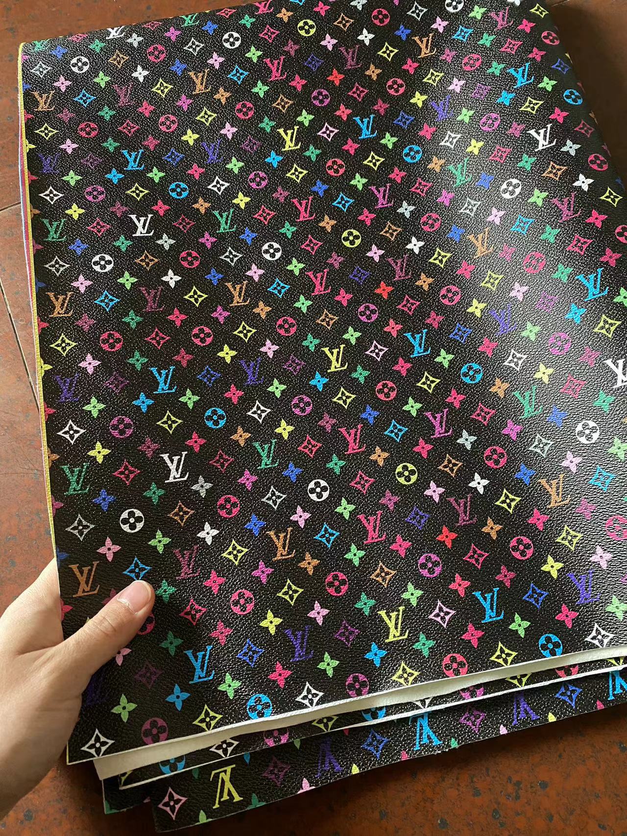 Small Louis Vuitton Colorful Takashi Murakami Designer Faux Leather for Custom DIY