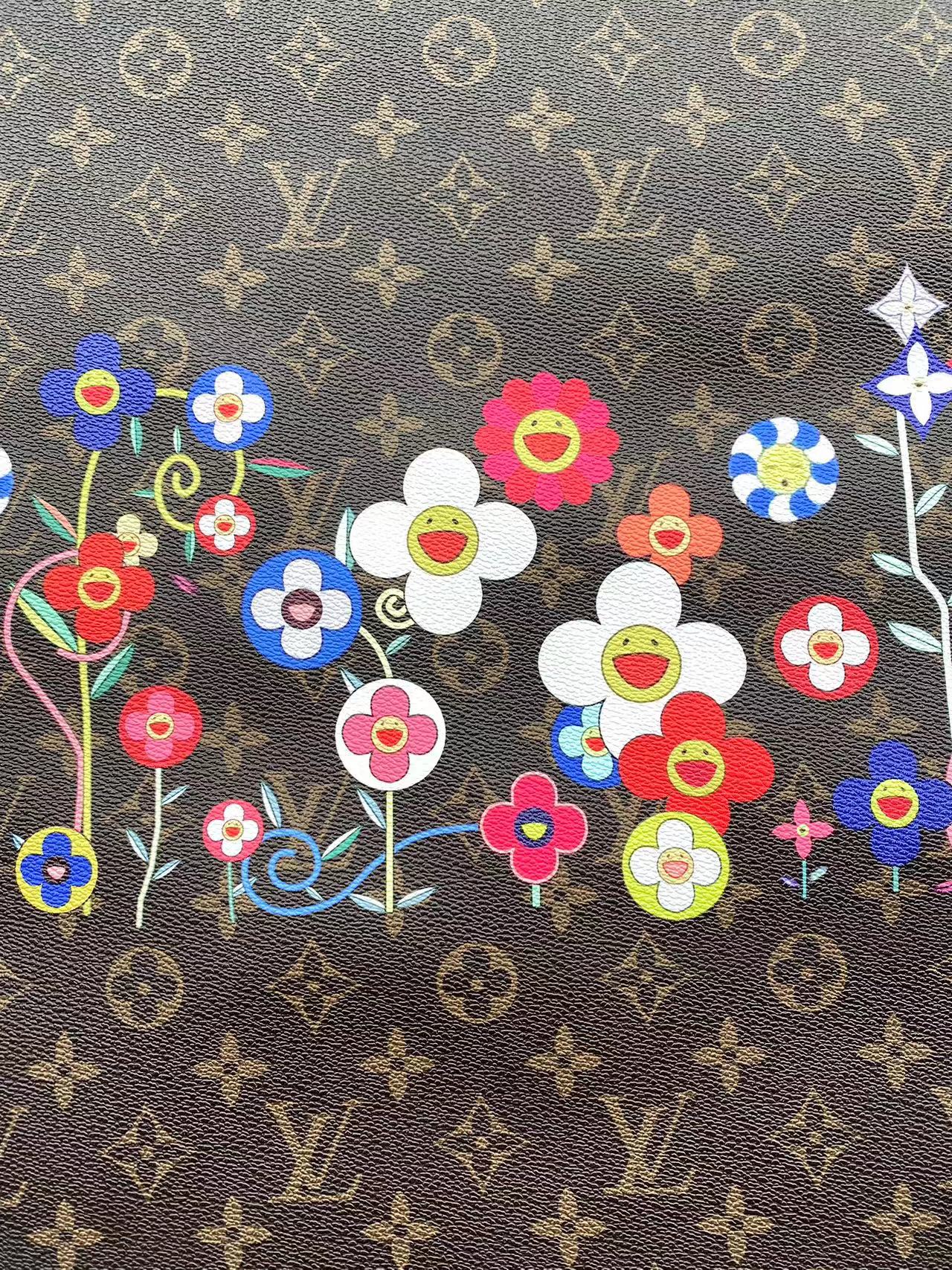 New Designer Faux Leather Louis Vuitton Takashi MURAKAMI Bag Fabric for DIY Sewing Project