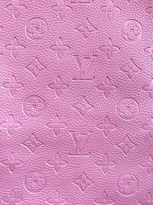 Girl Pink Barbie LV Upholstery Custom Leather for Shoes